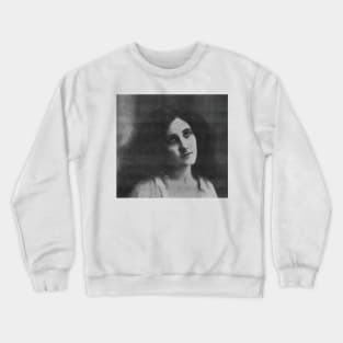 Woman in black and white portrait european vintage actress Crewneck Sweatshirt